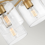 Потолочный светильник цвета латунь с пятью прозрачными цилиндрическими плафонами Hinkley варинант исполнения - 5 | Loft Concept в Костроме