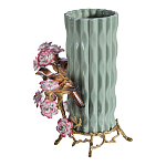 Ваза с птицами и цветами из фарфора с бронзовыми элементами Garden of Eden варинант исполнения - 3 | Loft Concept в Костроме