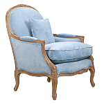 Кресло Ava Classical Armchair light blue velour варинант исполнения - 1 | Loft Concept в Костроме