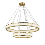 Люстра с 2-мя кольцами из натурального камня с регулируемыми плафонами Durability of Stone варинант исполнения - 1 | Loft Concept в Костроме