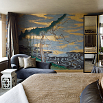 Обои ручная роспись Bamboo River Blossom Original colourway on Deep Rich Gold gilded paper with pearlescent antiquing варинант исполнения - 5 | Loft Concept в Костроме