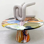 Дизайнерский журнальный стол с цветным орнаментом Unyly варинант исполнения - 1 | Loft Concept в Костроме