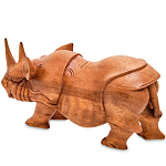 Статуэтка деревянная в виде носорога Rhino Horn варинант исполнения - 2 | Loft Concept в Костроме