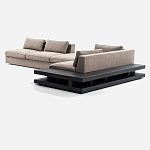 Современный модульный диван Zartаrn с приставным деревянным столиком варинант исполнения - 2 | Loft Concept в Костроме