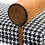 Банкетка Banquette PIED DE POULE Orange с принтом гусиная лапка Оранжевые валики варинант исполнения - 2 | Loft Concept в Костроме