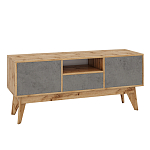 ТВ-тумба с фасадом цвета серый бетон Grace of Furniture  варинант исполнения - 2 | Loft Concept в Костроме