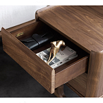 Прикроватный деревянный столик с 2-мя ящиками Moon Walnut Furniture варинант исполнения - 10 | Loft Concept в Костроме