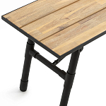 Скамья с сиденьем из массива акации Damon Industrial Wooden Bench варинант исполнения - 2 | Loft Concept в Костроме