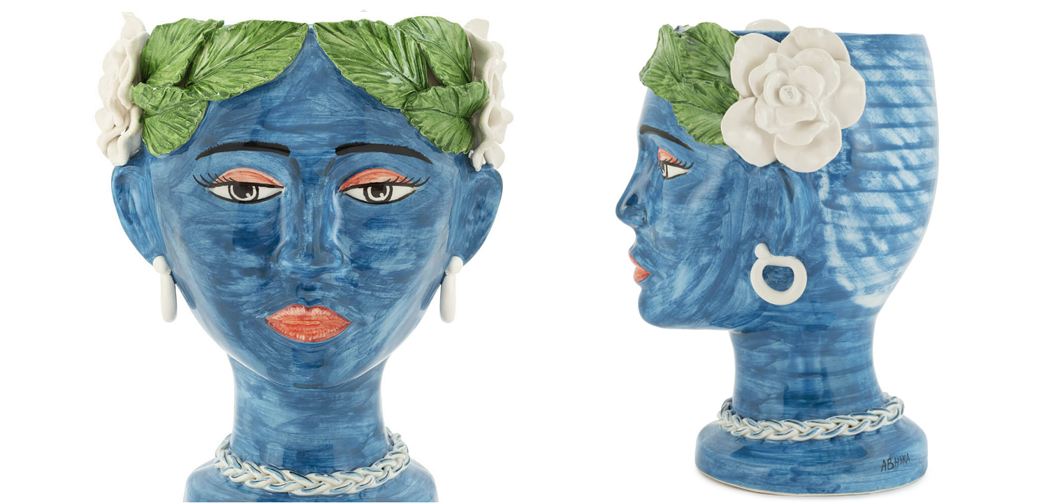 Ваза VASE HEAD SELVA COLOR dark blue Ваза VASE HEAD SELVA COLOR dark blue - Loft-Concept в Костроме
