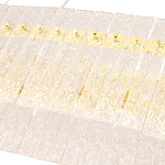 Люстра подвесная овальная с рельефными стеклянными панелями и золотым металлическим каркасом Textured Glass Chandelier варинант исполнения - 4 | Loft Concept в Костроме