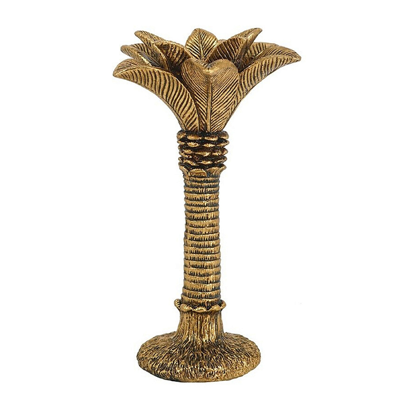 Подсвечник в форме пальмы с резными листьями и текстурным основанием Golden palm leaves Бронза Подсвечник в форме пальмы с резными листьями и текстурным основанием Golden palm leaves Бронза в Костроме | Loft Concept