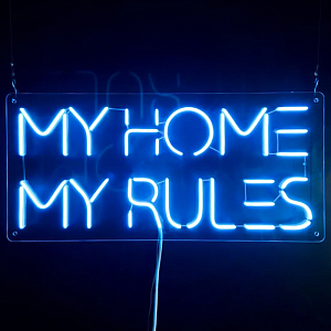 Неоновая настенная лампа My Home My Rules Neon Wall Lamp