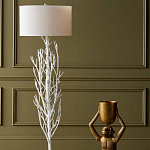 Торшер белый с цилиндрическим абажуром и каркасом в виде дерева Branched Tree варинант исполнения - 4 | Loft Concept в Костроме