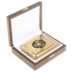 Портсигар на 20 сигарет с гравировкой Герба России в подарочной коробке Metal Cigarettes Cases варинант исполнения - 2 | Loft Concept в Костроме