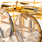 Люстра с круглыми стеклянными подвесками Cardiel Amber Glass Chandelier варинант исполнения - 5 | Loft Concept в Костроме