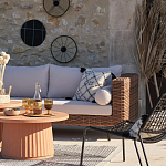 Трехместный садовый диван из плетеного пластика Matteo варинант исполнения - 5 | Loft Concept в Костроме