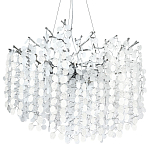 Люстра с круглыми хрустальными подвесками Fairytree Chrome Crystal Branches Chandelier 10 варинант исполнения - 1 | Loft Concept в Костроме