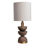 Настольная лампа с белым цилиндрическим абажуром на фигурном основании из полусфер Bewitchment варинант исполнения - 2 | Loft Concept в Костроме