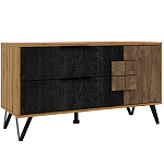 ТВ-тумба с  2-мя ящиками и закрытыми полками Stone Effect варинант исполнения - 2 | Loft Concept в Костроме