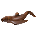 Статуэтка деревянная в виде двух китов Mammals варинант исполнения - 2 | Loft Concept в Костроме