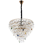 Люстра с прозрачными и цветными подвесками из хрусталя Colorful Crystals Chandelier 12 варинант исполнения - 2 | Loft Concept в Костроме