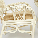 Комплект обеденный из ротанга Eloise grand white варинант исполнения - 4 | Loft Concept в Костроме