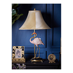 Настольная лампа с абажуром Розовый Фламинго Porcelain Flamingo Lamp варинант исполнения - 5 | Loft Concept в Костроме