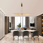 Люстра в виде распахнутых крыльев из тонких металлических планок Flight of Freedom варинант исполнения - 6 | Loft Concept в Костроме