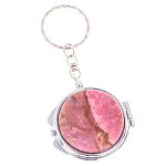 Зеркало брелок складное двухстороннее из натурального камня Родонит Stone Mirrors варинант исполнения - 5 | Loft Concept в Костроме