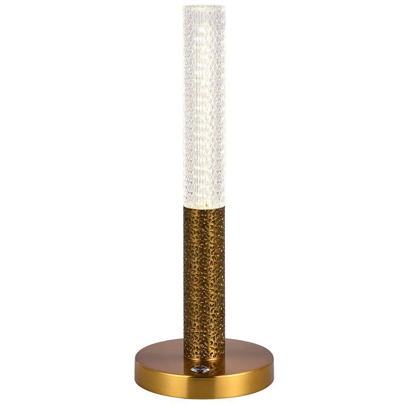 Настольная лампа латунь Dew Drops Tube Brass One Table Lamp Прозрачный Латунь в Костроме | Loft Concept 