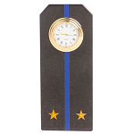 Часы погон подарочные настольные Авиация ВМФ из натурального камня Змеевик Military Clock варинант исполнения - 1 | Loft Concept в Костроме