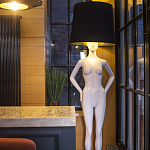 Лампа MANNEQUIN LAMP с абажуром созерцание силуэта варинант исполнения - 3 | Loft Concept в Костроме