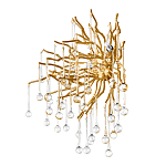 Бра с лучеобразным основанием и подвесками из прозрачного стекла в виде длинных капель Droplet Chandelier варинант исполнения - 5 | Loft Concept в Костроме