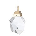Подвесной светильник с хрустальным плафоном Esme Crystal Brass Hanging lamp варинант исполнения - 1 | Loft Concept в Костроме