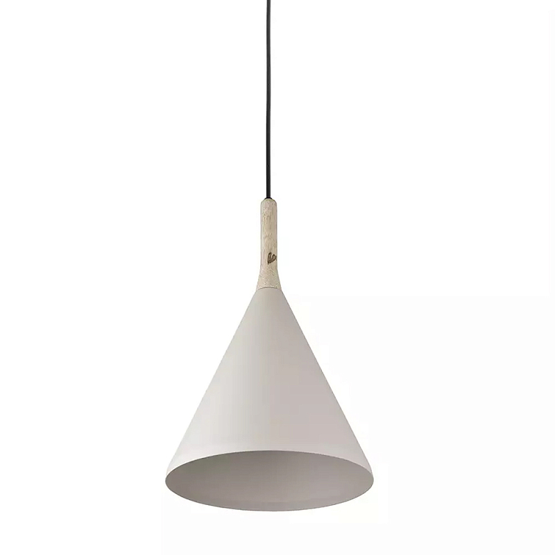 Подвесной светильник с плафоном в форме конуса Opaque Lamp Бежевый Подвесной светильник с плафоном в форме конуса Opaque Lamp Бежевый в Костроме | Loft Concept