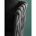 Стул мягкий с декором в виде плетеных лент на спинке и подлокотниках Semicircular Chair Decorated with Ribbons варинант исполнения - 7 | Loft Concept в Костроме