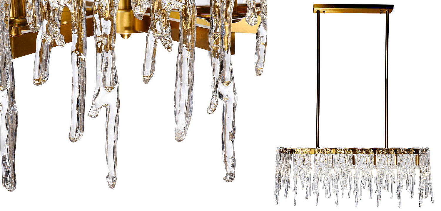 Люстра Cold Heart Line Gold Chandelier Люстра Cold Heart Line Gold Chandelier - Loft-Concept в Костроме