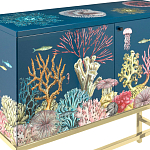 Буфет ручная роспись в морском стиле Cabinet Fondo Marino  варинант исполнения - 4 | Loft Concept в Костроме