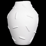 Декоративная ваза белая керамическая с абстрактным объемным декором Molecule Collection варинант исполнения - 1 | Loft Concept в Костроме