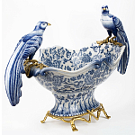 Фарфоровая чаша с птицами Blue and White варинант исполнения - 2 | Loft Concept в Костроме