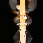 Подвесной светильник с вертикальной композицией из прозрачных и янтарных стеклянных шаров и ромбов Gabriel Scott Luna варинант исполнения - 5 | Loft Concept в Костроме