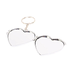 Зеркало брелок складное двухстороннее в форме сердца из натурального камня Оникс Stone Mirrors варинант исполнения - 3 | Loft Concept в Костроме