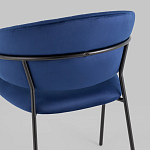 Стул в велюре синего цвета Horizon варинант исполнения - 6 | Loft Concept в Костроме