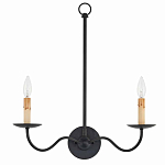 Бра настенное черное с 2-мя лампами Candle Sleeves варинант исполнения - 3 | Loft Concept в Костроме
