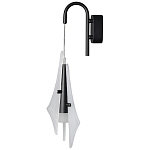 Бра черного цвета с плафоном из рельефного стекла Glass Pod варинант исполнения - 3 | Loft Concept в Костроме