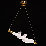 Люстра горизонтальная с волнистым белым плафоном Golden Swirl варинант исполнения - 4 | Loft Concept в Костроме