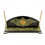 Настольный письменный набор из змеевика с гербом РФ Successful Leader варинант исполнения - 1 | Loft Concept в Костроме