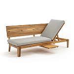 Садовый диван-трансофрмер Kate серый варинант исполнения - 7 | Loft Concept в Костроме