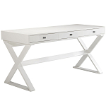 Письменный стол белый с 3-мя ящиками и крестообразным основанием Ymercte варинант исполнения - 1 | Loft Concept в Костроме