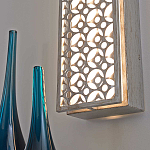 Бра прямоугольное в серебрянном цвете с ажурной решеткой Feiss варинант исполнения - 6 | Loft Concept в Костроме